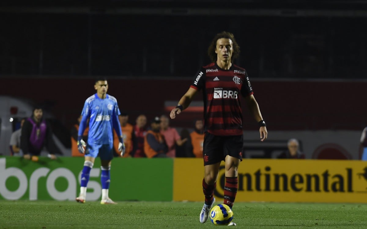 David Luiz precisou ser substituído no intervalo em Flamengo x São Paulo - Marcelo Cortes/Flamengo