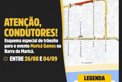 Prefeitura divulga esquema especial de trânsito para o Maricá Games