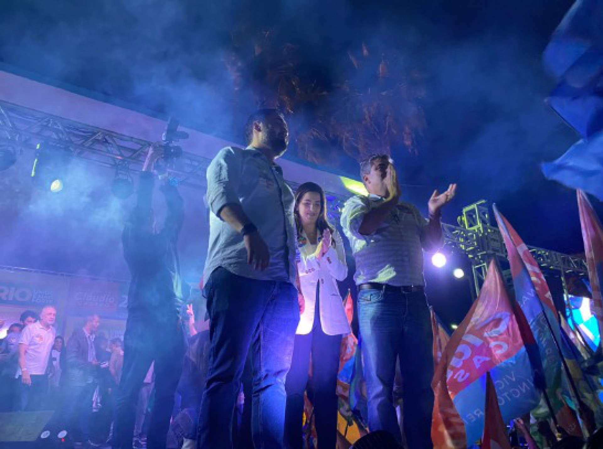 Comício do governador e candidato à reeleição, Cláudio Castro (PL) e do seu candidato a vice, Washington Reis (MDB). - Renata Cristiane