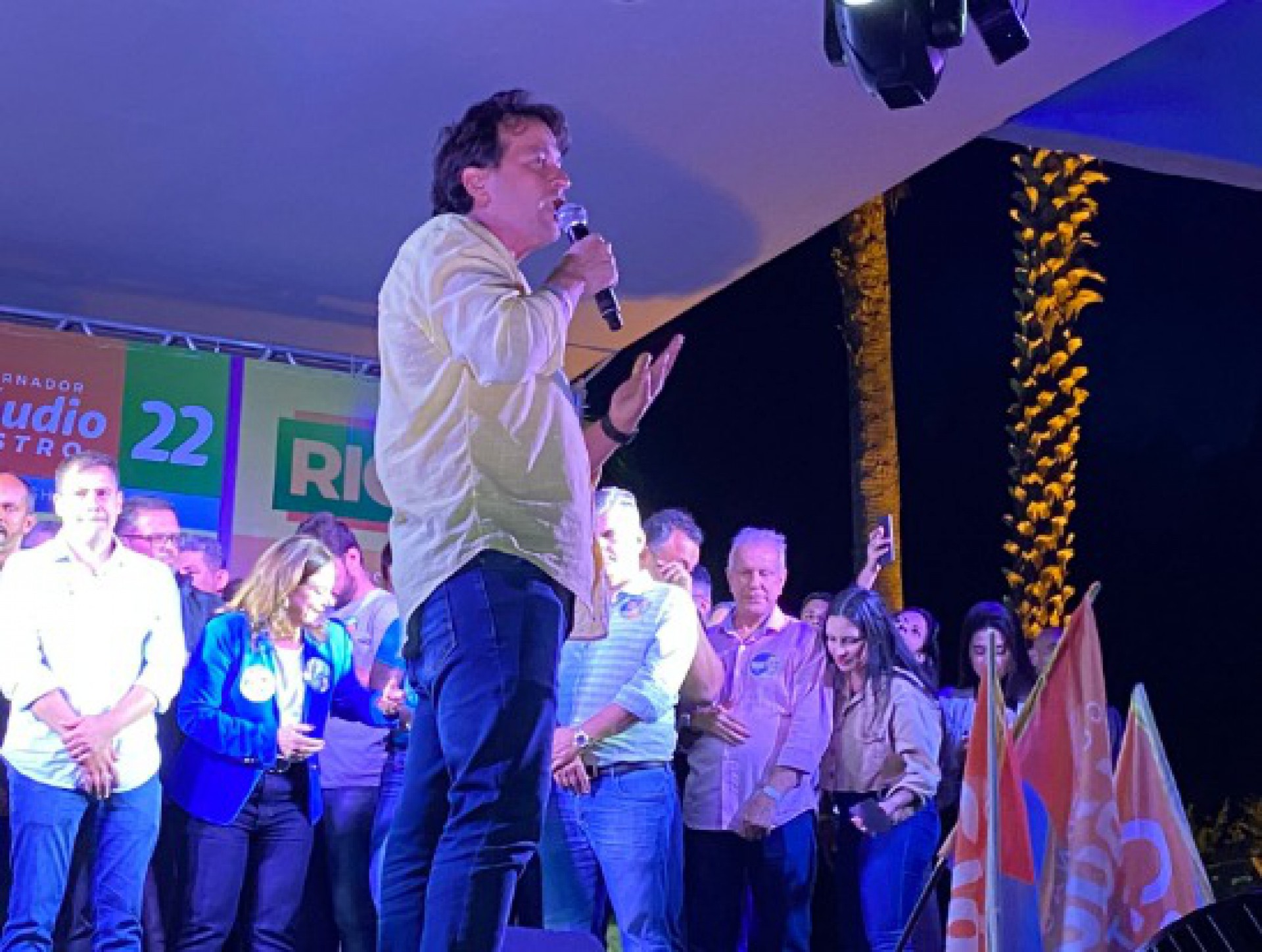 Comício do governador e candidato à reeleição, Cláudio Castro (PL) e do seu candidato a vice, Washington Reis (MDB). - Renata Cristiane