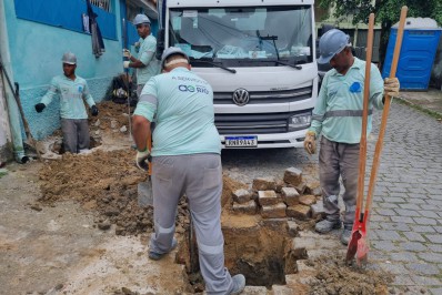 Águas do Rio implementa cerca de 1,2 mil metros de rede de água em Magé