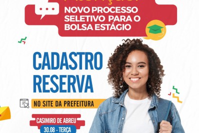Casimiro de Abreu abre cadastro reserva para estagiários