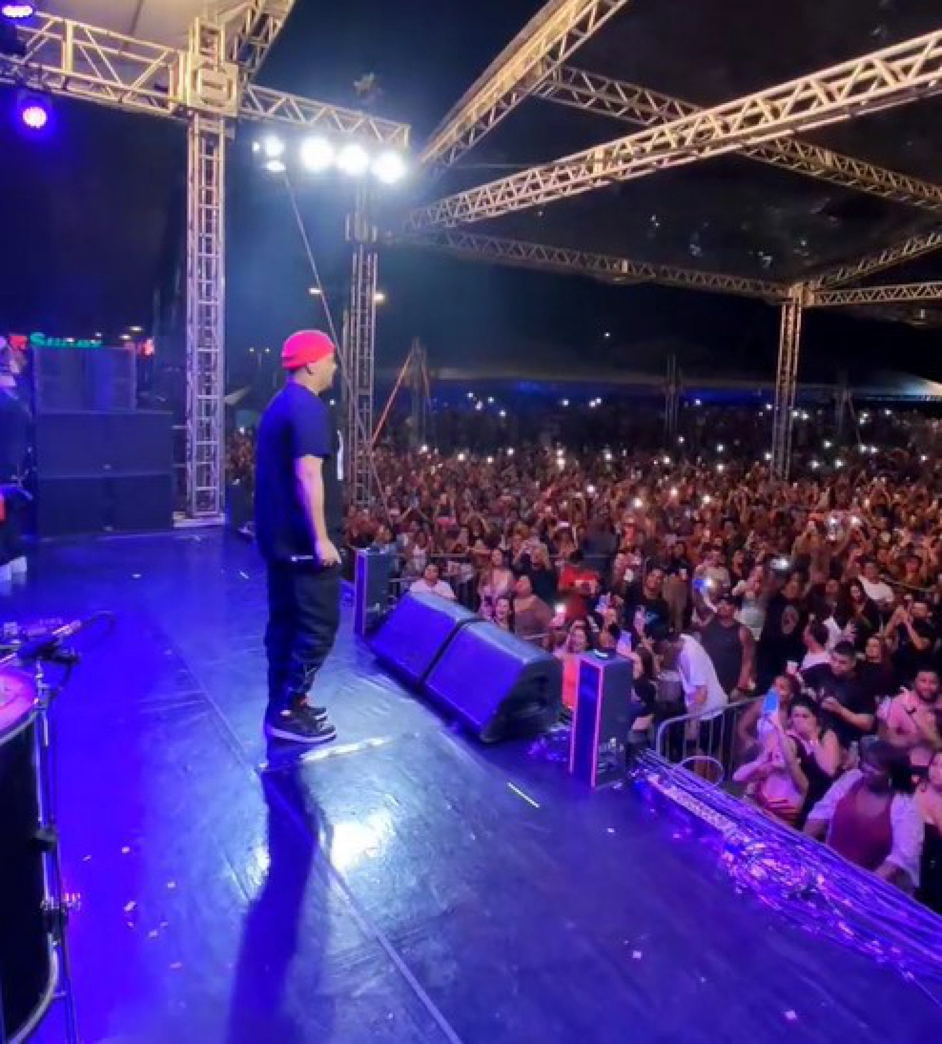 Show do Sorriso Maroto é interrompido após ventania em Cabo Frio, no RIo - Reprodução/Instagram