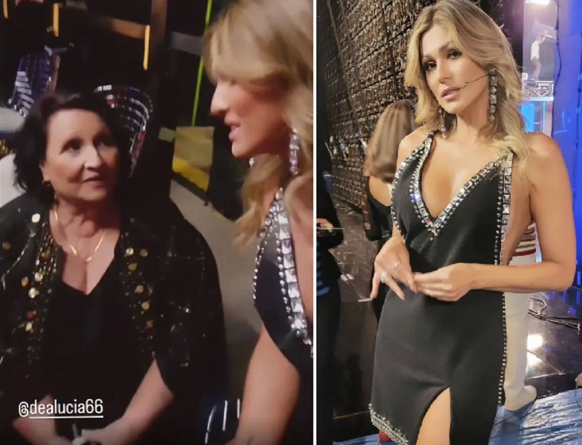 Dona Déa e Lívia Andrade nos bastidores do 'Domingão com Huck' - Reprodução/Instagram