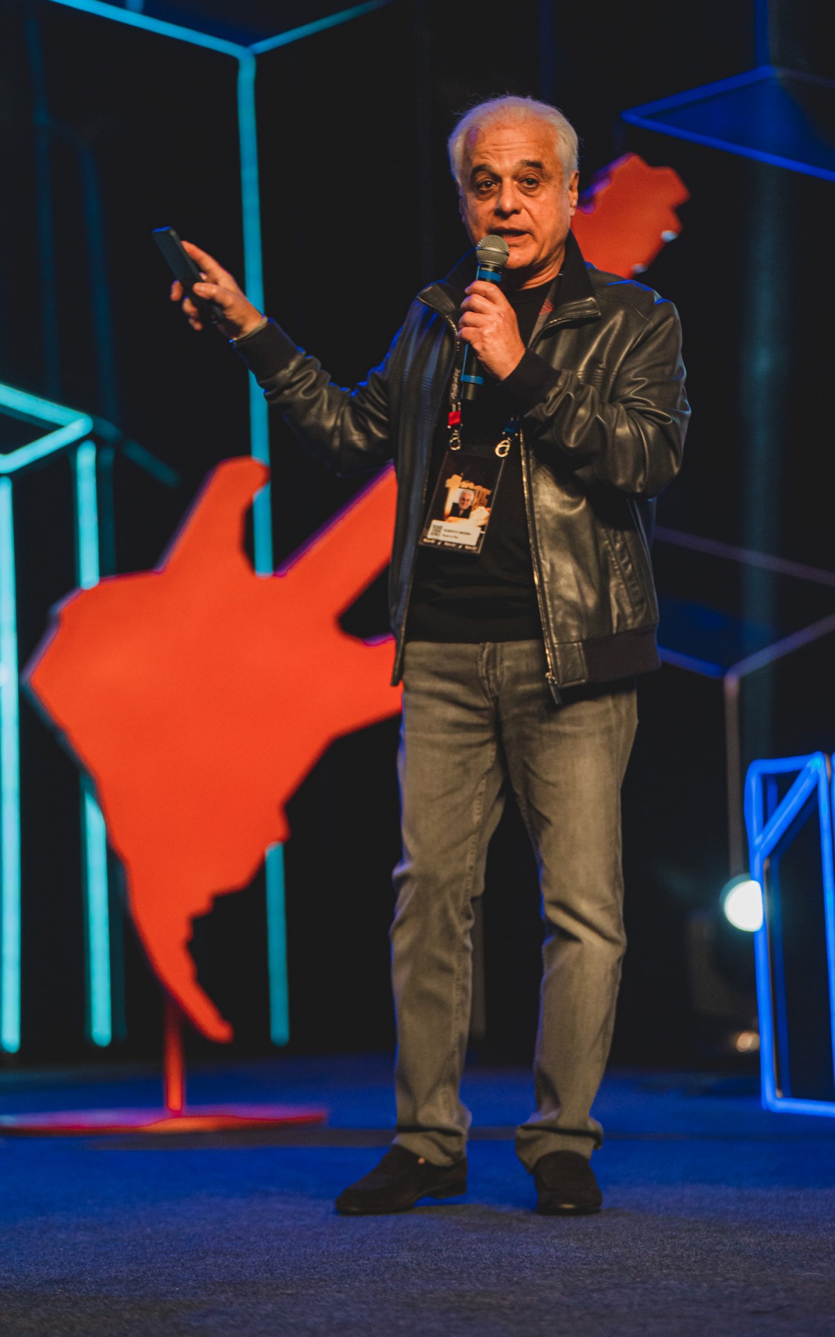 Roberto Medina na coletiva do evento-teste do Rock in Rio