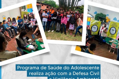 Programa de Saúde do adolescente realiza ação com a defesa civil e vigilância ambiental