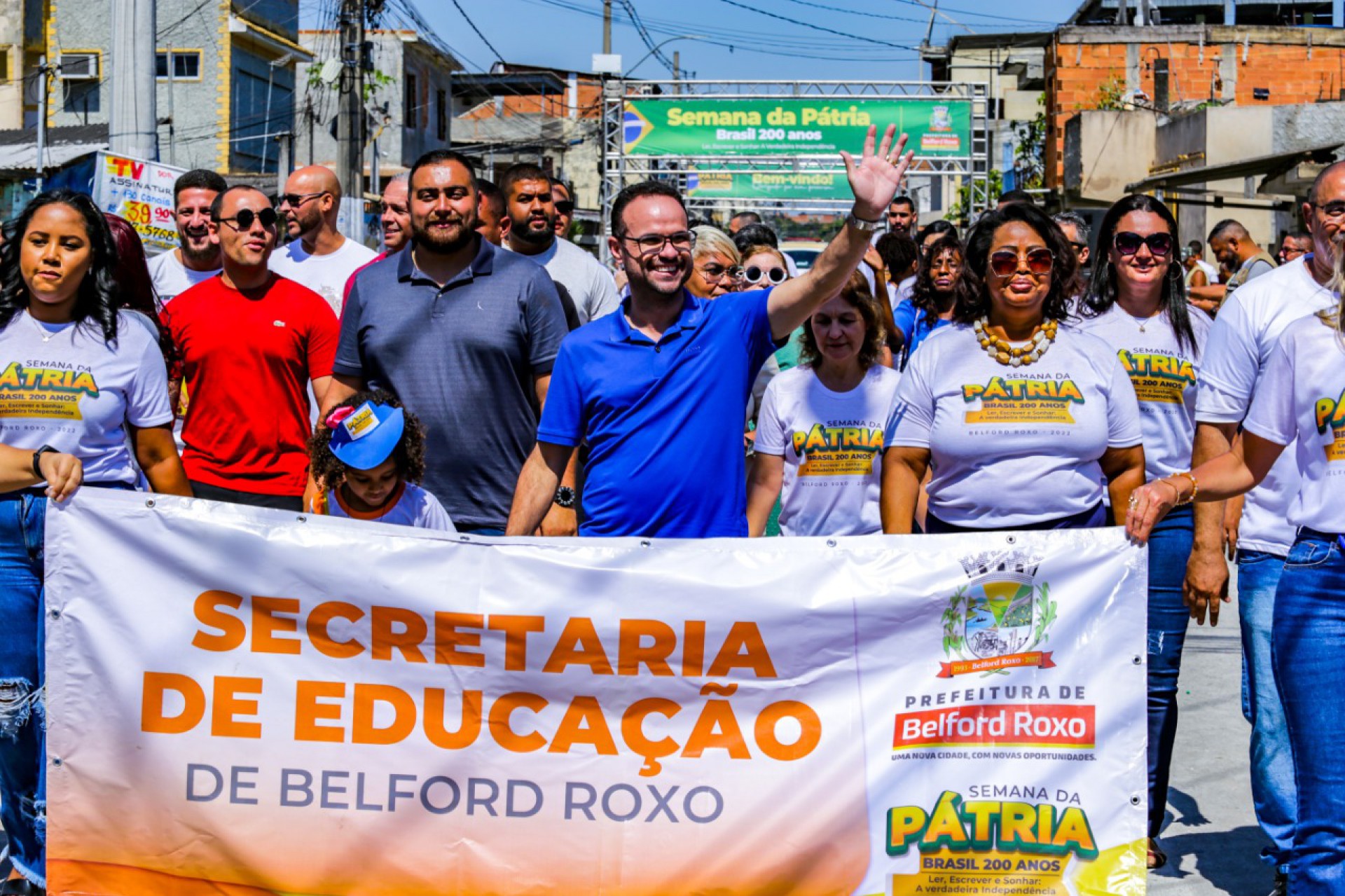 O secret&aacute;rio municipal de Educa&ccedil;&atilde;o, Denis Macedo, destacou que as unidades escolares ficaram dois anos sem desfilar por causa da pandemia - Rafael Barreto / PMBR