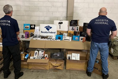 Carga de eletrônicos importados avaliada em R$ 200 mil é apreendida pela Receita Federal em Olaria
