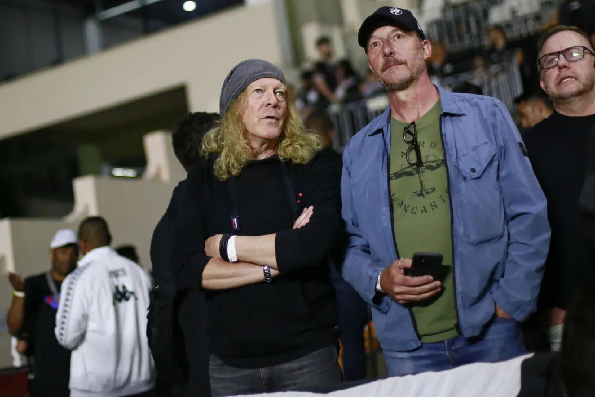 Janick Gers, guitarrista do Iron Maiden, assiste ao jogo do Vasco em São Januário - Daniel Ramalho/Vasco/Divulgação
