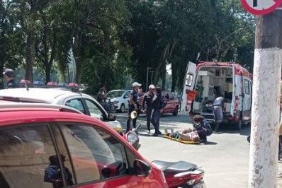 Idoso é atropelado por moto em Resende