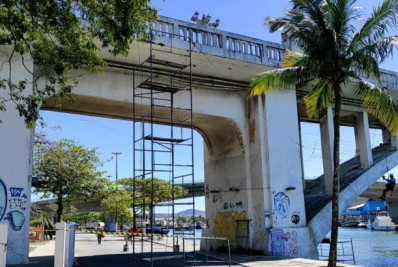 Trânsito próximo à Ponte Feliciano Sodré, em Cabo Frio, segue interditado nos próximos dias