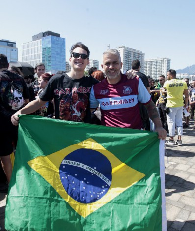 Primeiro dia do Rock in Rio 2022 - Na foto, Nuno Mergulh&atilde;o e o filho, Kevin Meira - Reginaldo Pimenta / Ag&ecirc;ncia O Dia