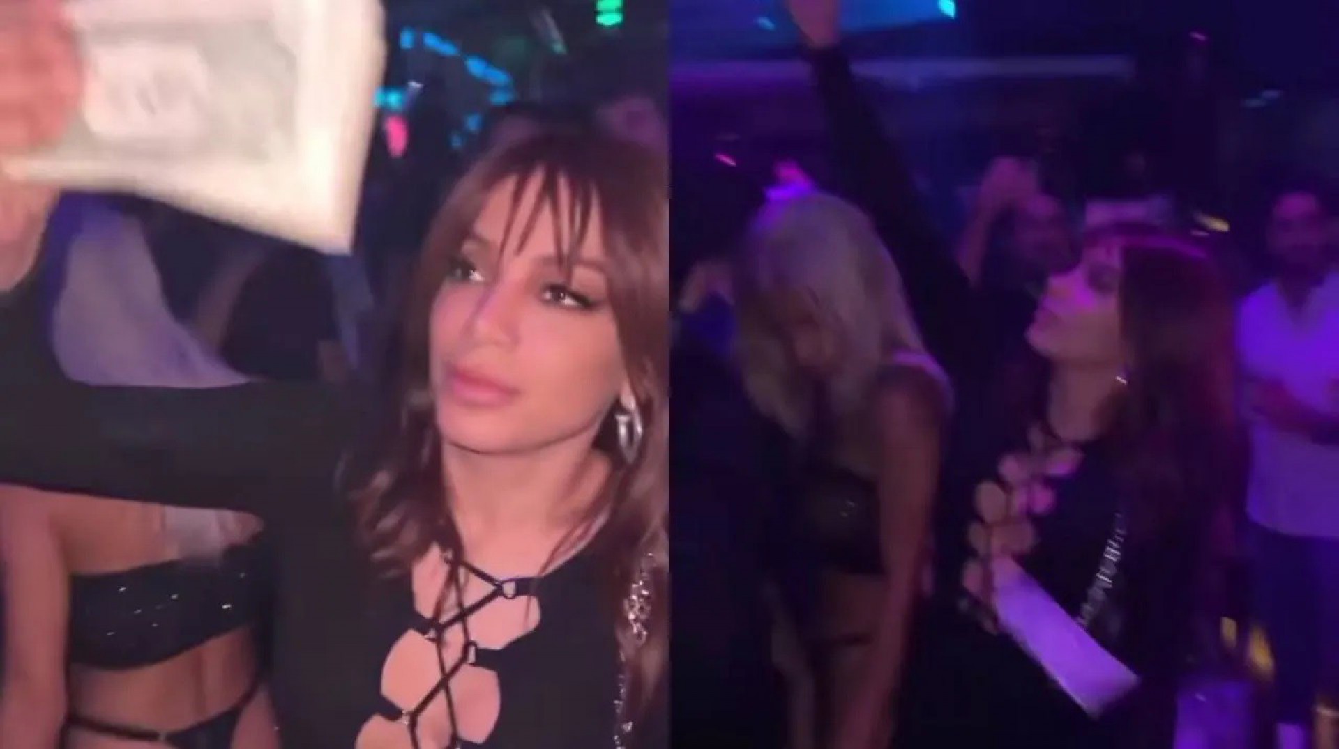 Anitta joga dinheiro para o alto durante festa - Reprodução Internet