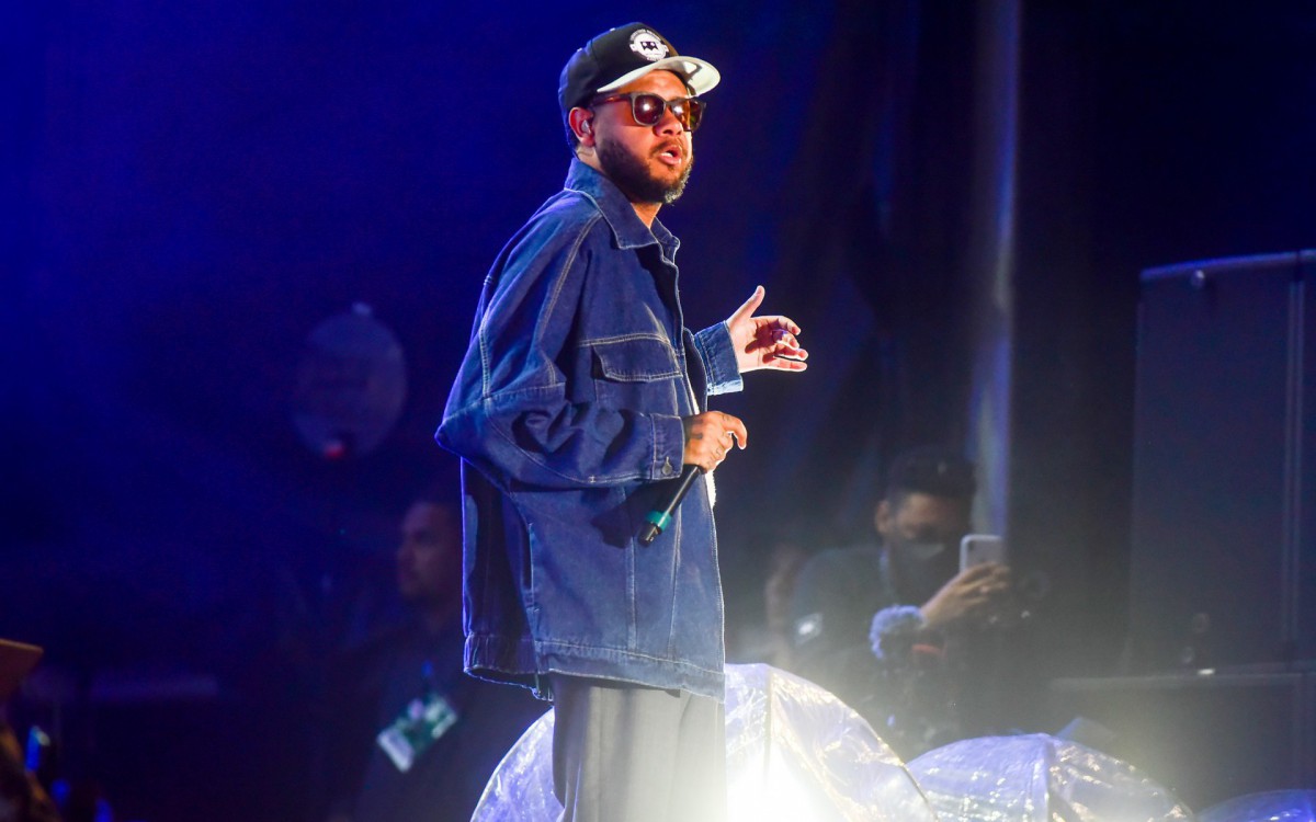 Emicida no Palco Sunset do Rock in Rio  - Foto: Marcelo Sá barretto/Ag.News