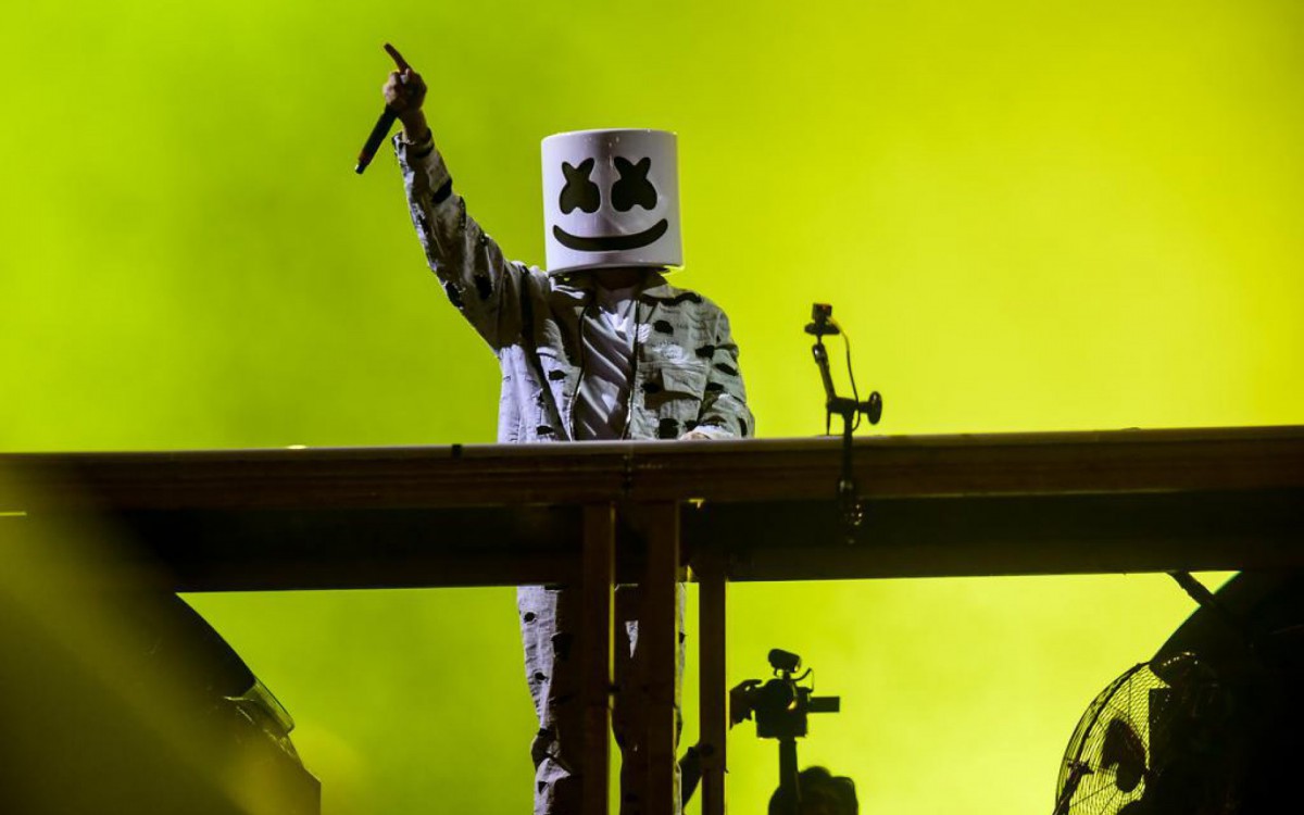 Dj Marshmello se apresenta no Palco Mundo do Rock in Rio 2022