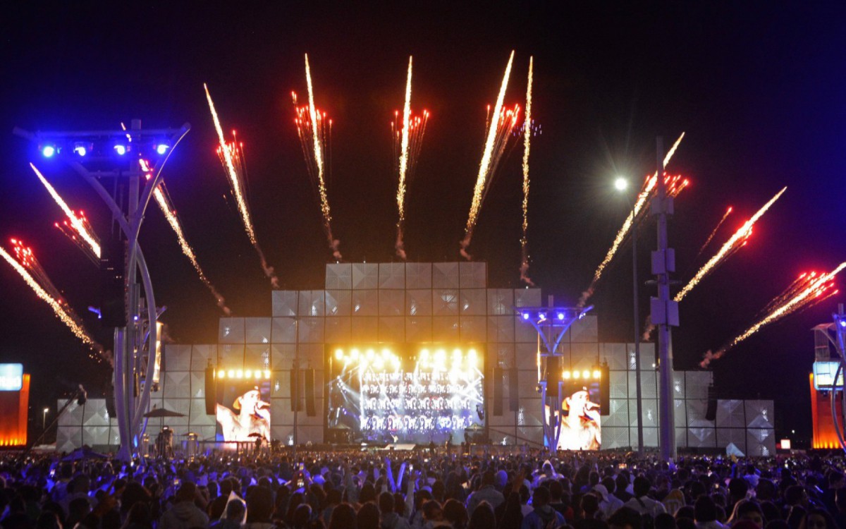 Show do cantor Justin Bieber encerrou a terceira noite do Rock in Rio - Sandro Vox / Agência O Dia