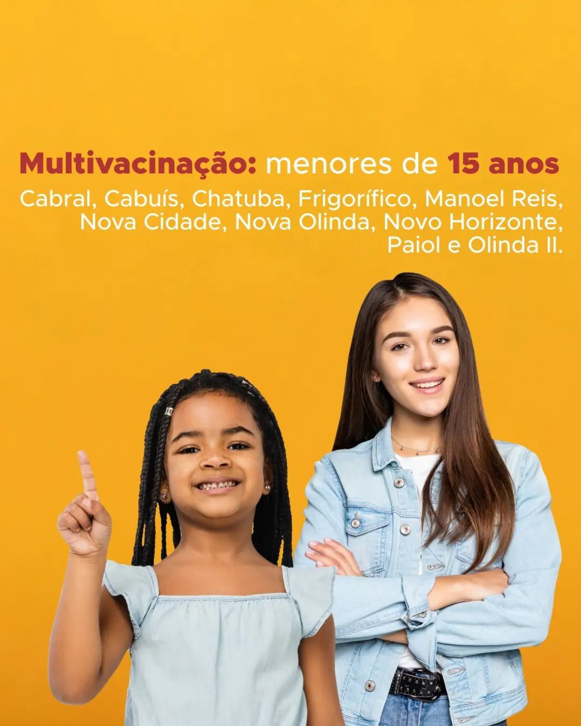 Campanha de Multivacina&ccedil;&atilde;o para menores de 15 anos - Divulga&ccedil;&atilde;o / PMN