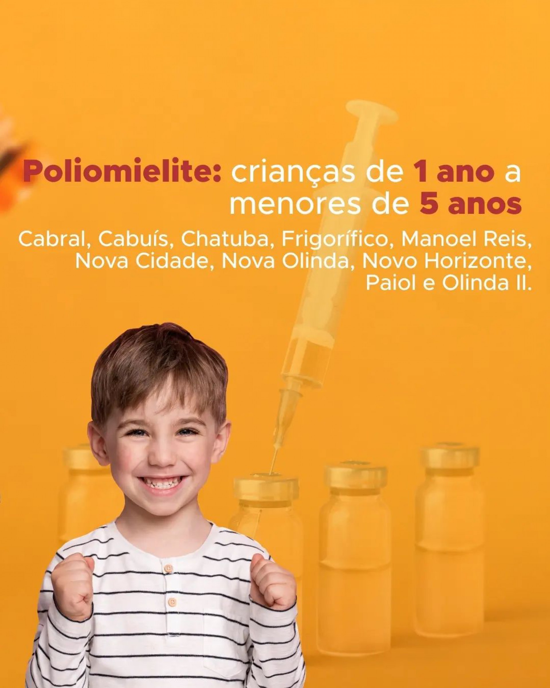 Vacina&ccedil;&atilde;o contra a Poliomielite em Nil&oacute;polis - Divulga&ccedil;&atilde;o / PMN