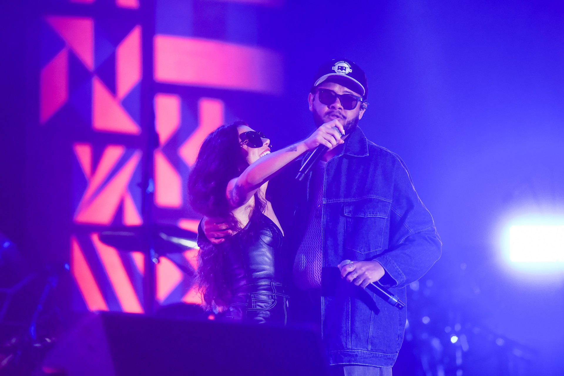 Emicida e Priscilla Alcantara no Rock in Rio - Marcelo Sá Barretto / Ag. News