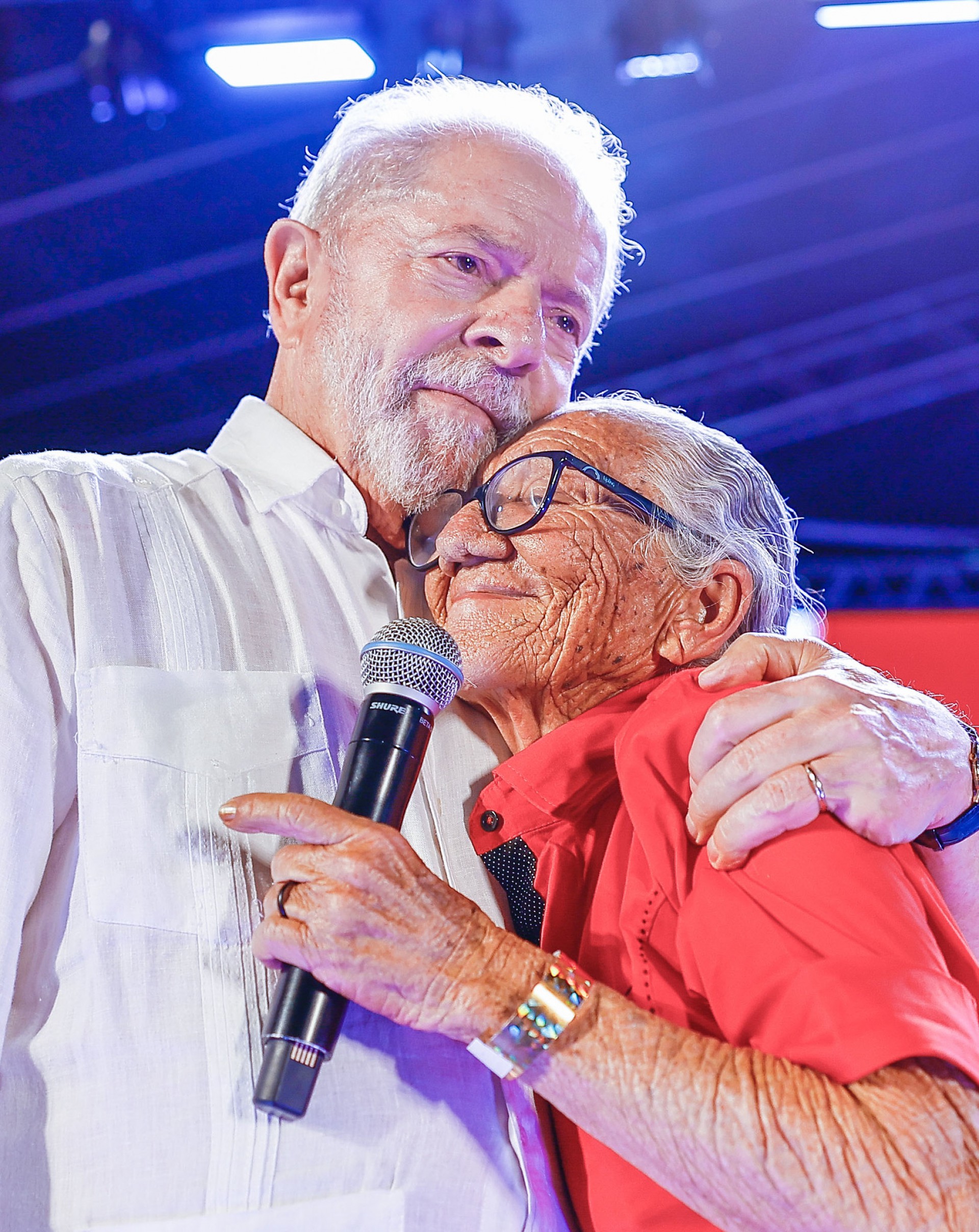 Lula e Dona Buruca durante ato em Serra Talhada
