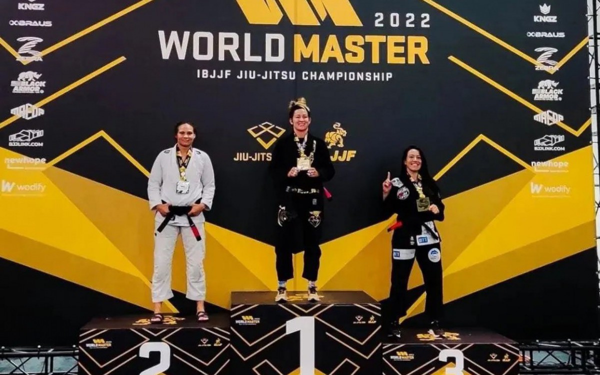 Joice Tavares no p&oacute;dio do Word Master em Las Vegas