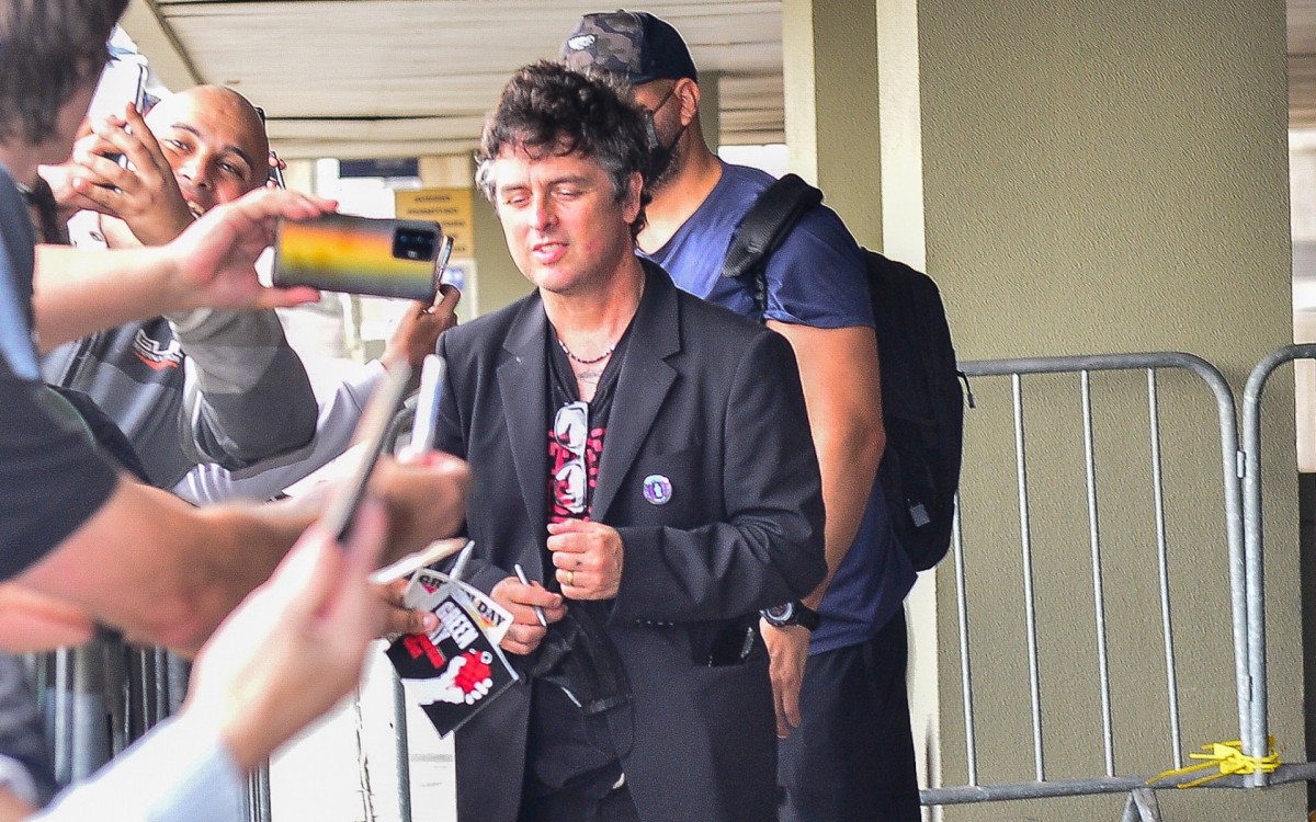 Green Day desembarcou no Brasil para show no Rock in Rio  - Marcelo Sá Barretto/Ag.News