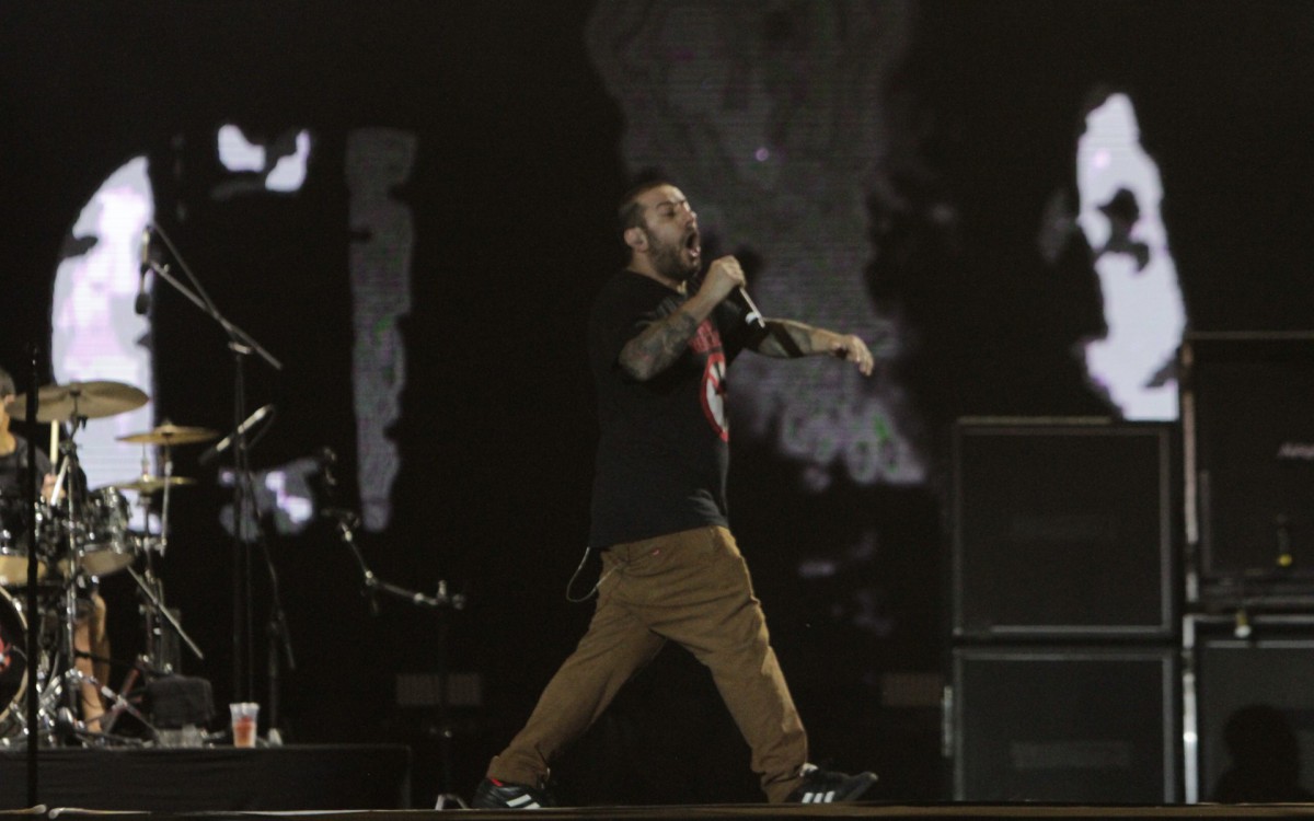 CPM 22  apresenta show, no palco mundo, durante o Quarto dia do Festival Rock In Rio, realizado na Cidade do Rock, Zona Oeste do Rio de Janeiro, neste quinta-Feira (08). - Marcos Porto/Agencia O Dia
