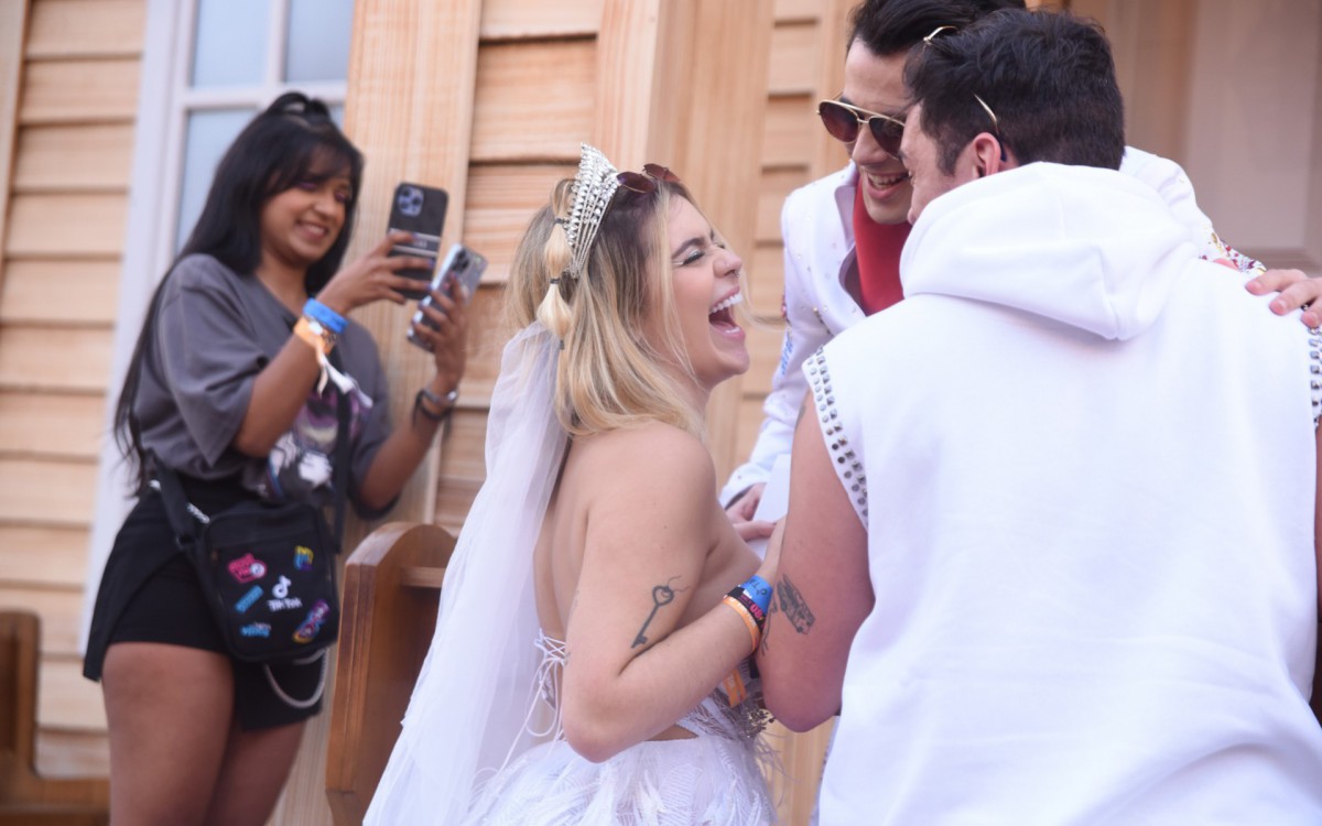 Viih Tube e Eliezer tiveram sósia de Elvis Presley para celebrar seu casamento no Rock in Rio - Leo Franco / Ag. News