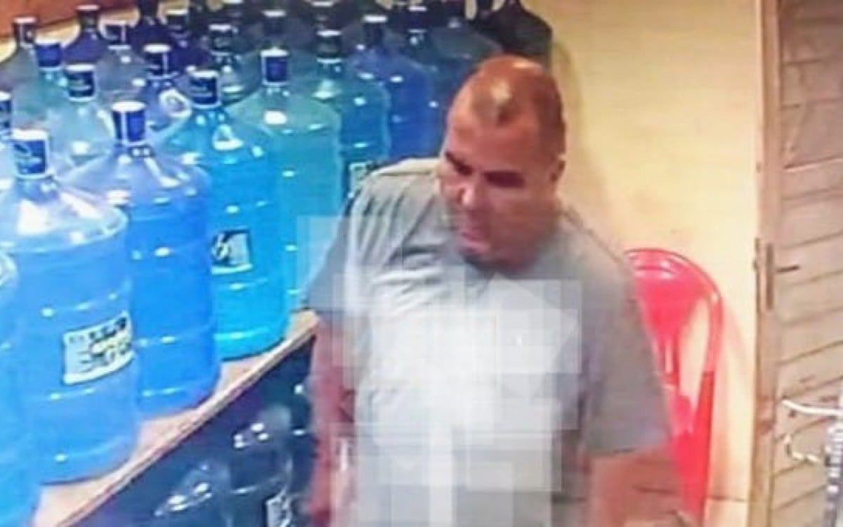 Homem que roubou o depósito de bebidas. - Foto: Câmeras de Segurança