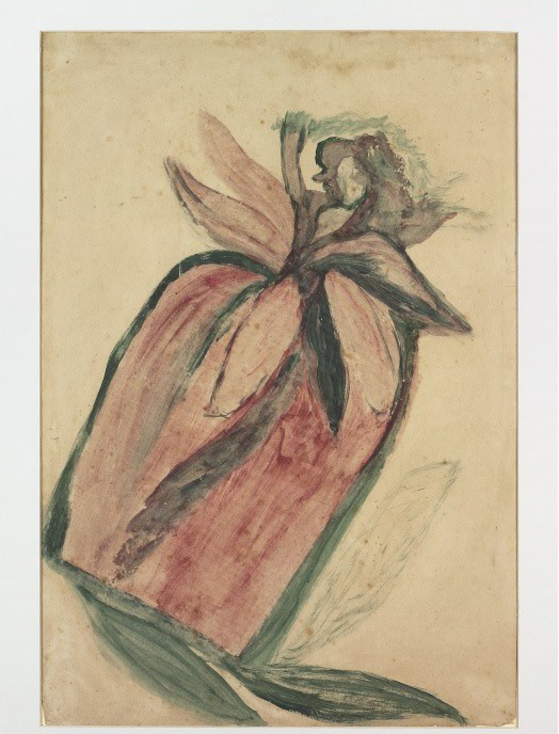 Arte de Adelina Gomes (1959), pintura em guache sobre papel, está exposta no Museu de Imagens do Inconsciente