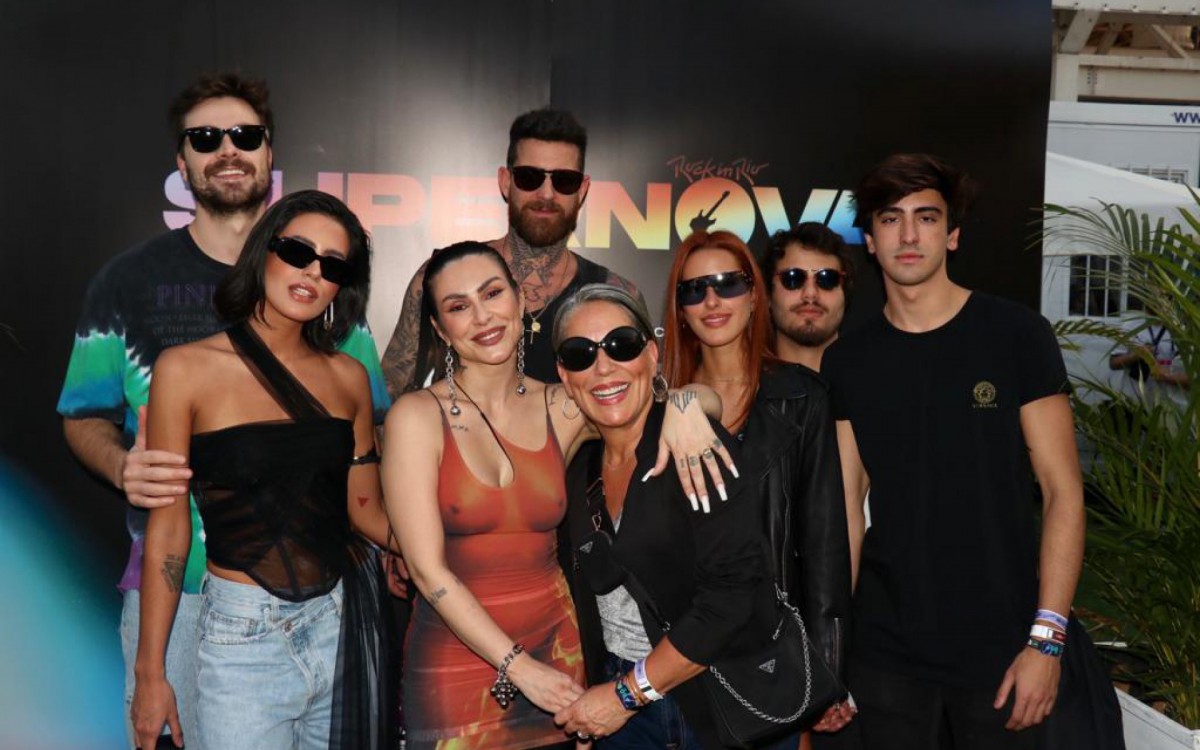 Cleo e fam&iacute;lia no Rock in Rio