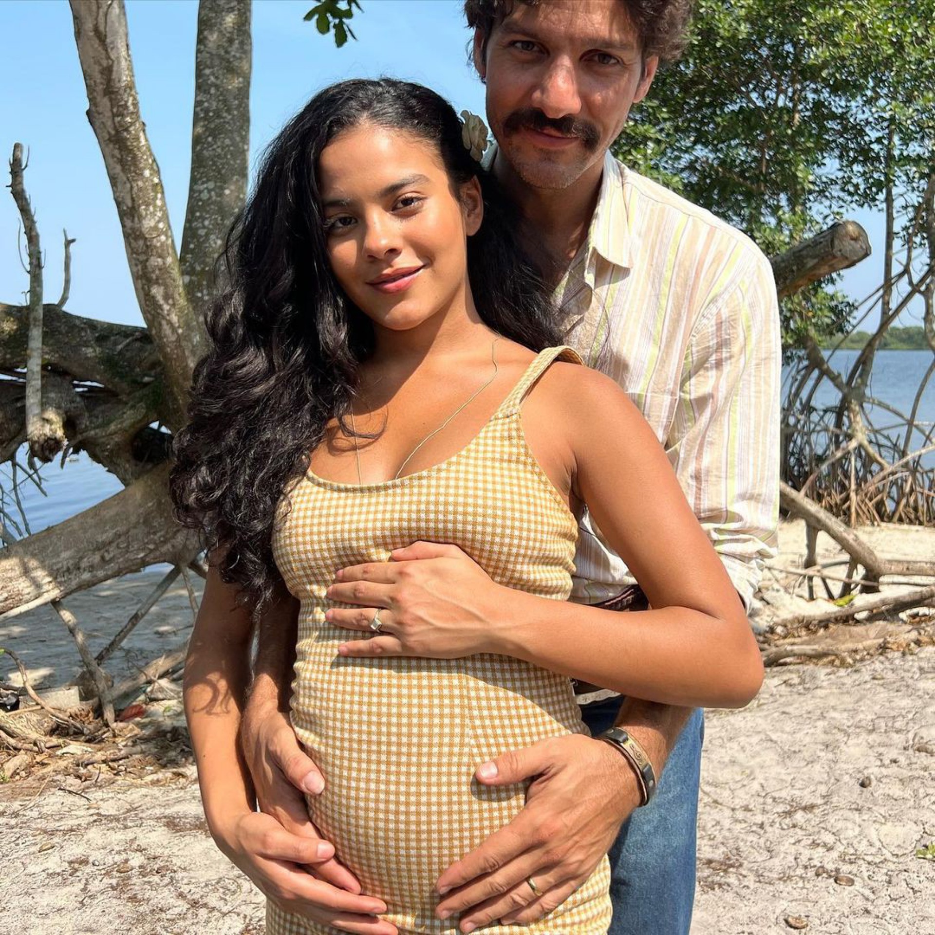 Guito dá spoiler de 'Pantanal' e mostra Muda grávida nas redes sociais - Reprodução Internet