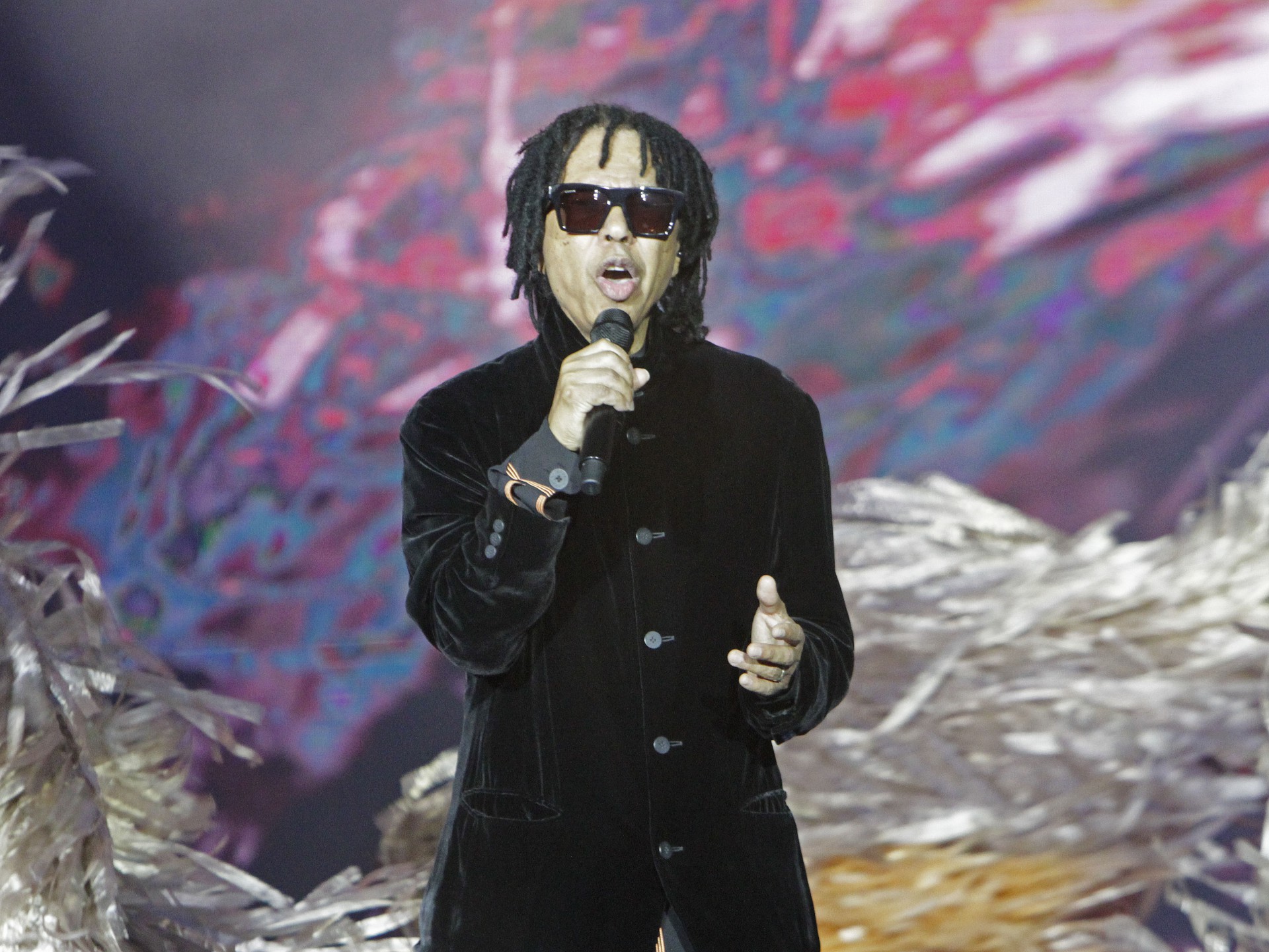 Apresentação do Djavan no Palco Mundo, durante o sexto dia do Festival Rock In Rio 2022, realizado na Cidade do Rock, Zona Oeste do Rio de Janeiro, neste sábado (10). - Marcos Porto/Agencia O Dia