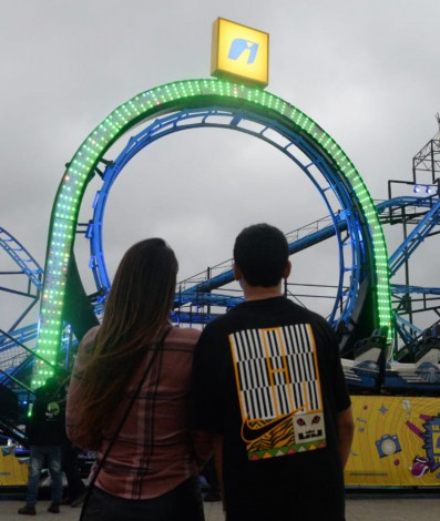 Funcionamento dos brinquedos do Rock in Rio s&atilde;o suspensos por causa do vento - Sandro Vox/ Ag&ecirc;ncia O Dia