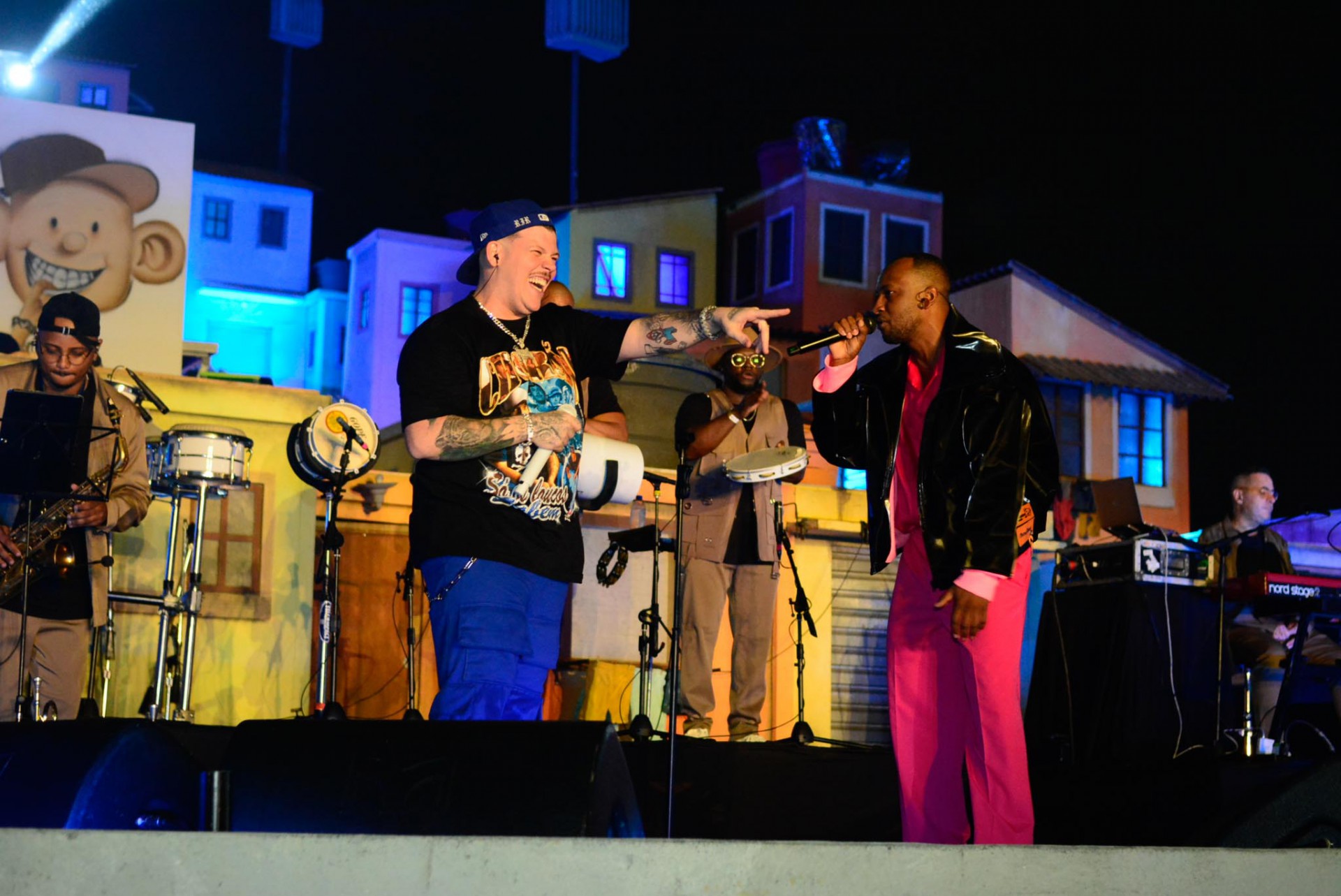 Ferrugem se apresenta no palco do Espaço Favela do Rock in Rio 2022 ao lado de Thiaguinho - Webert Belicio/AgNews