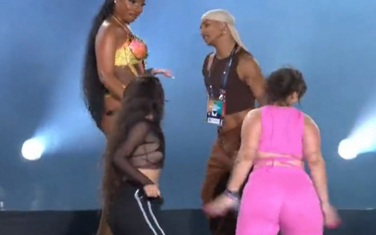 Megan Thee Stallion recebe o carinho dos f&atilde;s no Palco Mundo