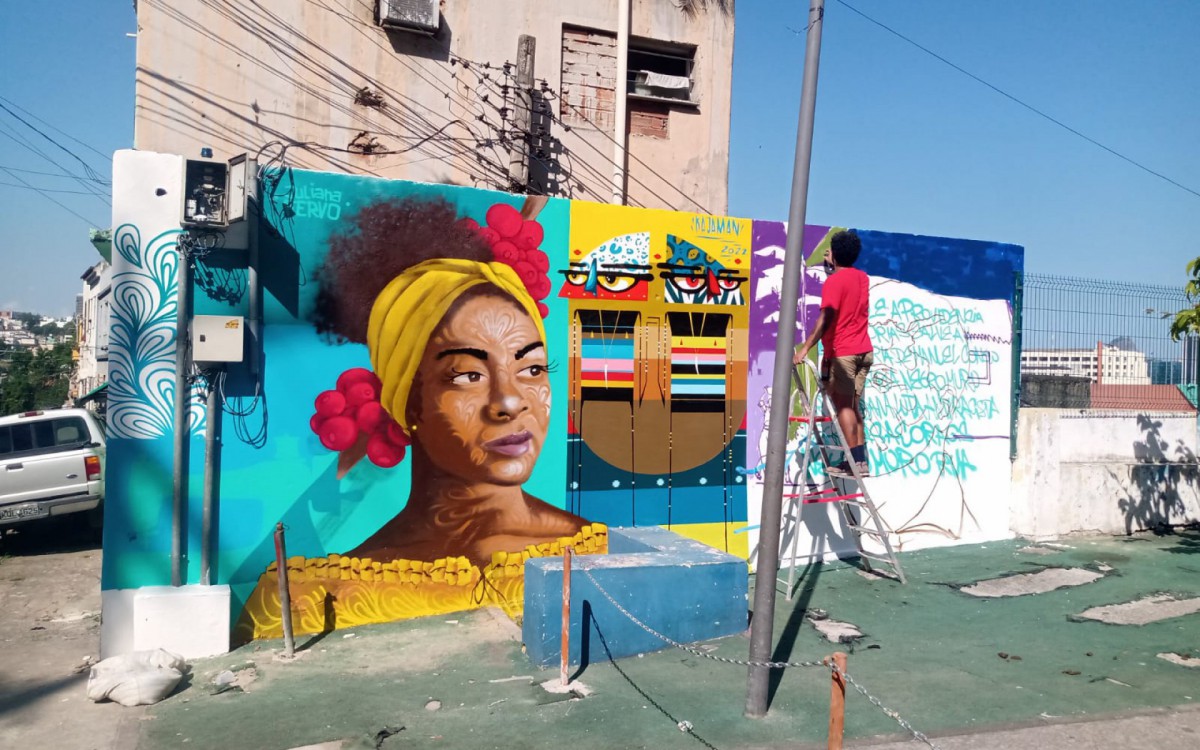 Painel no Morro da Provid&ecirc;ncia