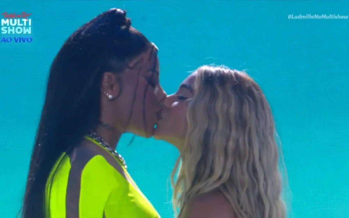 Ludmilla e Brunna Gonçalves, no Palco Sunset do Rock in Rio, no último domingo - Reprodução/Multishow