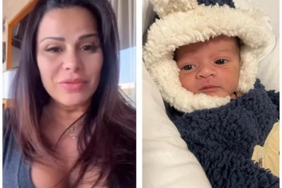 Viviane Araújo exibe look do filho para dias frios nas redes sociais