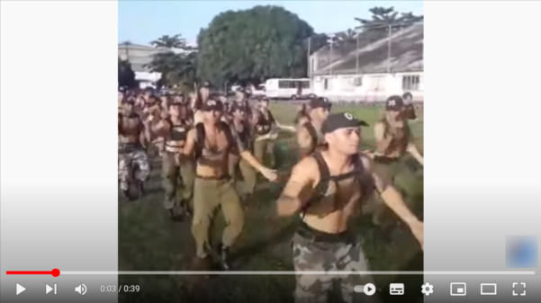 V&iacute;deo do treinamento de onde o &aacute;udio foi extra&iacute;do, publicado em 5 de setembro de 2021
