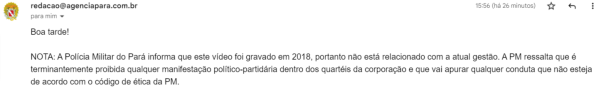 Notas da PM do Par&aacute;