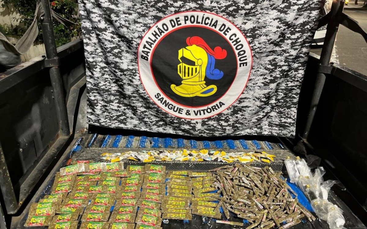 Parte das drogas encontradas na comunidade do Jacarezinho