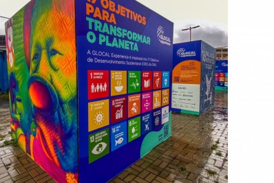 Exposição de cubos na Praça de Santa Amélia vai até 3 de outubro, em Belford Roxo
