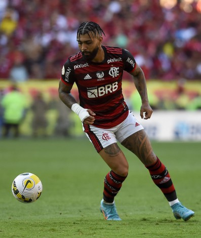 Gabigol no duelo entre Flamengo e Fluminense