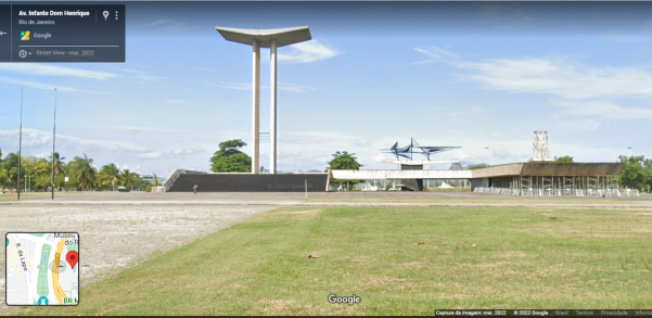 Print do google maps da fachada do Museu em homenagem aos mortos na Segunda Guerra Mundial - Reprodu&ccedil;&atilde;o