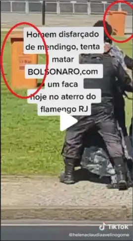 Print do v&iacute;deo do jornal O Globo mostrando as estruturas laranjas ao redor do gramado - Reprodu&ccedil;&atilde;o
