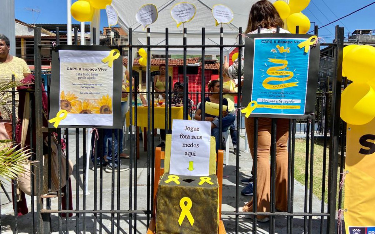 A a&ccedil;&atilde;o chamou a aten&ccedil;&atilde;o de pedestres e servidores p&uacute;blicos para a import&acirc;ncia do Setembro Amarelo