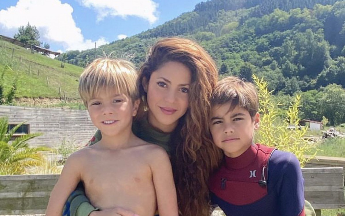 Shakira e os filhos, Milan e Sasha