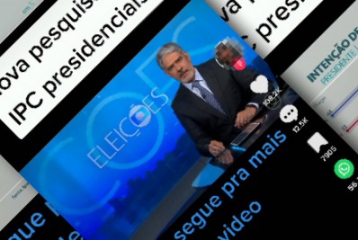 Vídeo foi manipulado para mostrar Bolsonaro à frente de pesquisa do Ipec