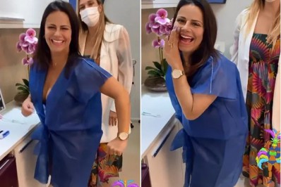 Viviane Araújo comemora perda de peso 15 dias após parto 